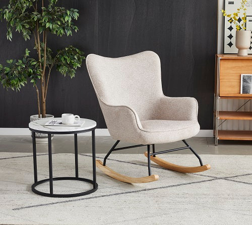 Trpezarijska fotelja na ljuljanje - Leo Krem