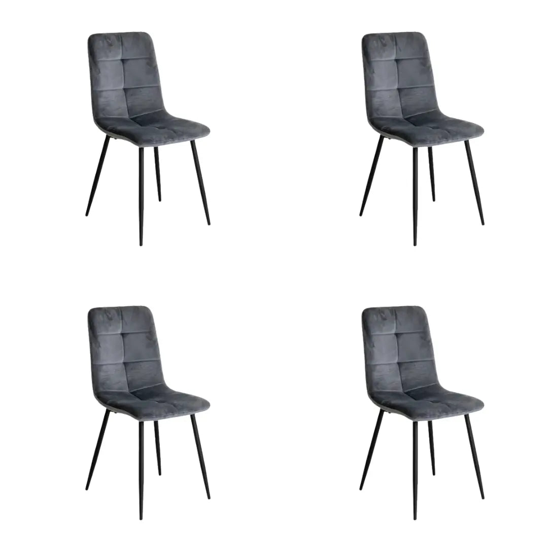 Set od 4 stolice - Stella Tamno Siva
